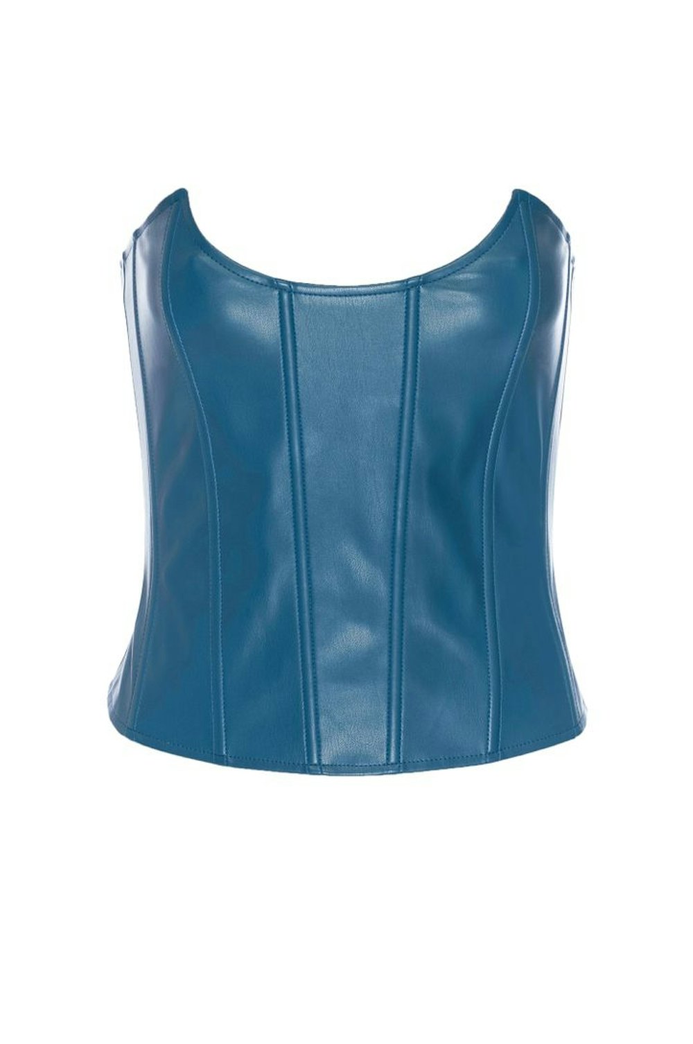 Leia Corset in Teal Leather