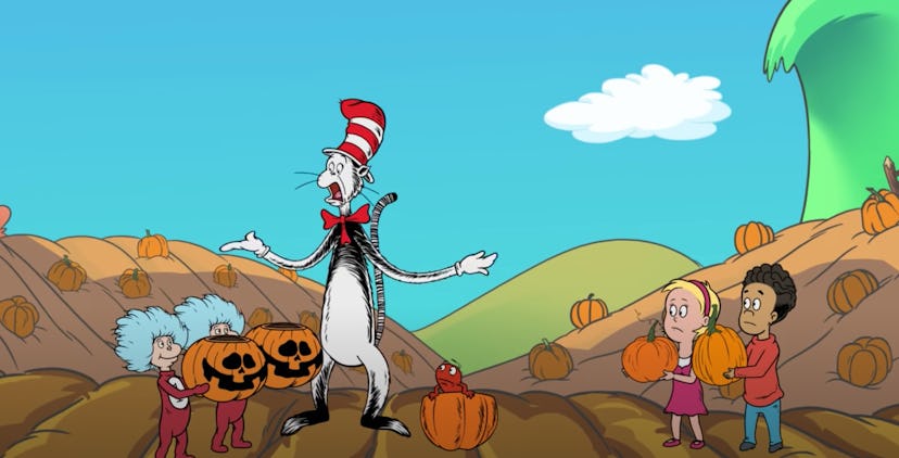 'The Cat in the Hat Knows A Lot About Halloween!' is based on the book series by Dr. Seuss.