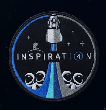 SpaceX's Inspiration4 badge.