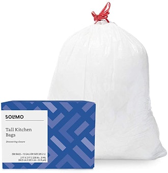 Solimo Tall Kitchen Drawstring Trash Bags (200 Count)