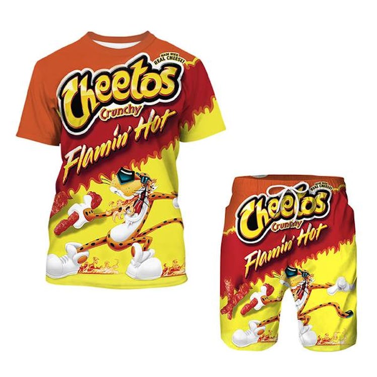 Cheetos Print Short Tops Shorts Two-Piece Outfit 