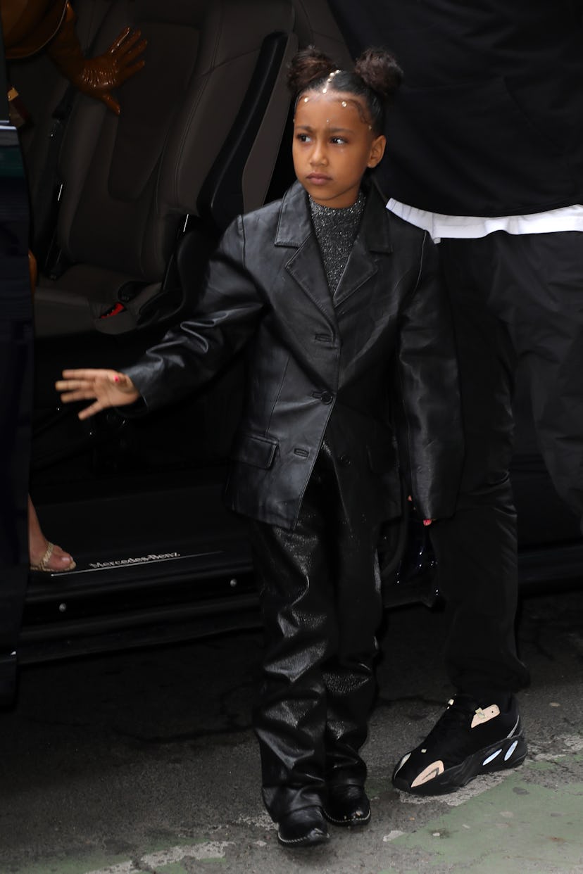 North West wearing black