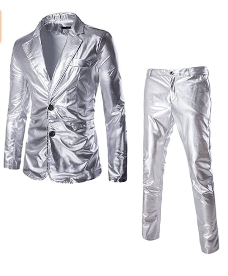 Men's 2 Piece Silver Suit