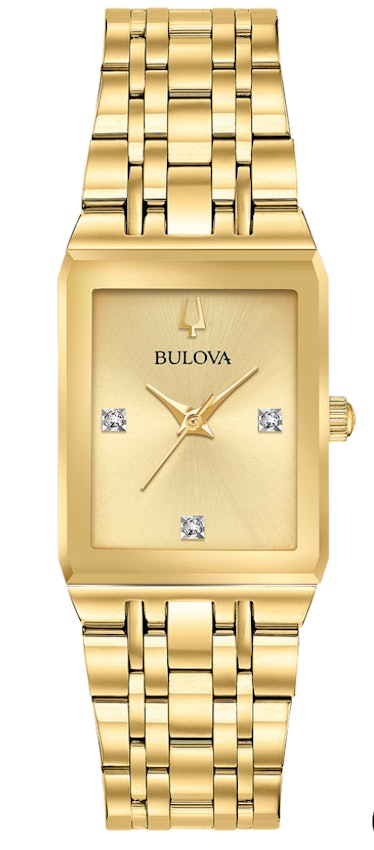 Bulova's gold tank Quadra watch. 