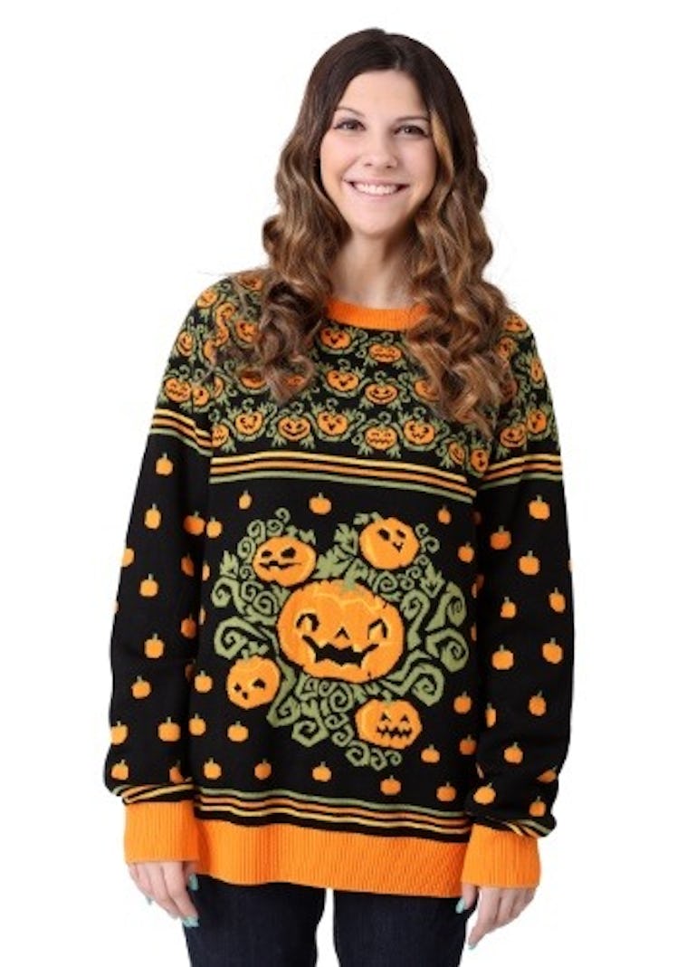 Adult Pumpkin Patch Halloween Sweater