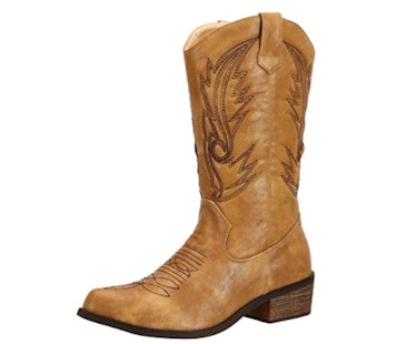 SheSole Wide Calf Western Cowboy Boots
