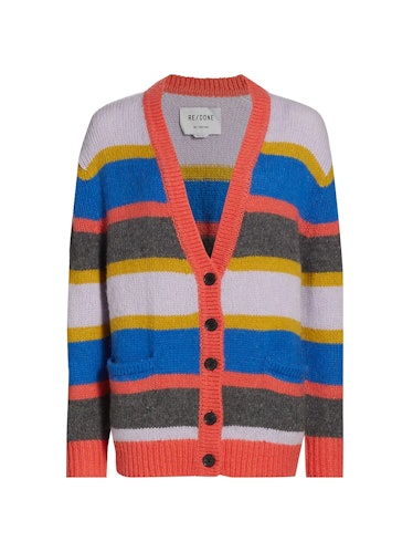 Re/done 90s Oversized Striped Cardigan