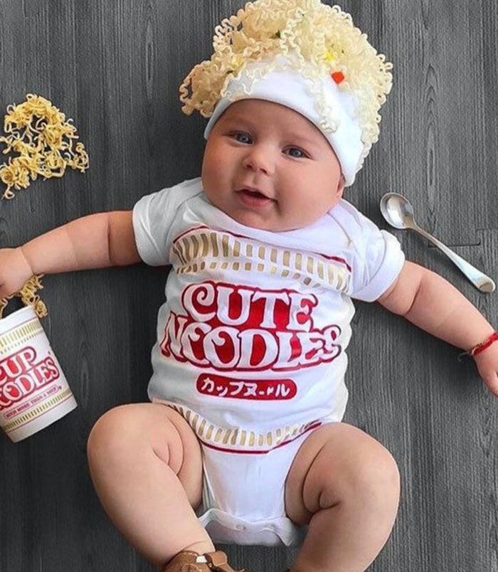 baby Ramen noodles Halloween costume 