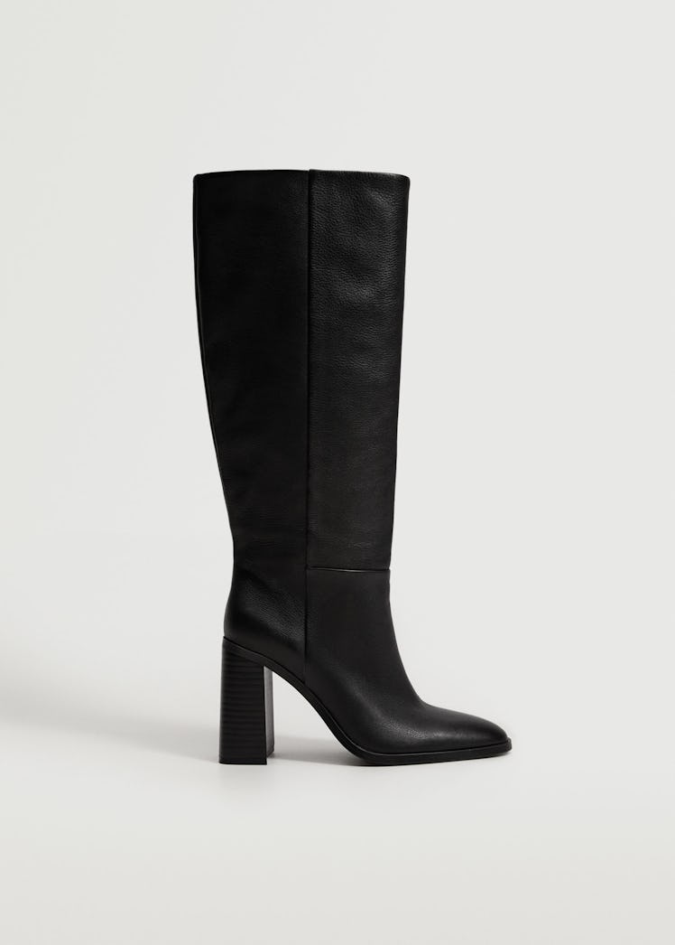 High Heel Leather Boot