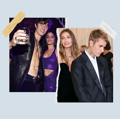 Exes Hailey Bieber and Shawn Mendes with their new partners Justin Bieber and Camila Cabello.