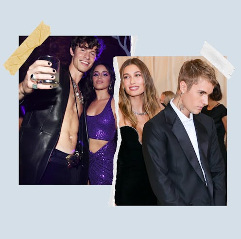 Exes Hailey Bieber and Shawn Mendes with their new partners Justin Bieber and Camila Cabello. 