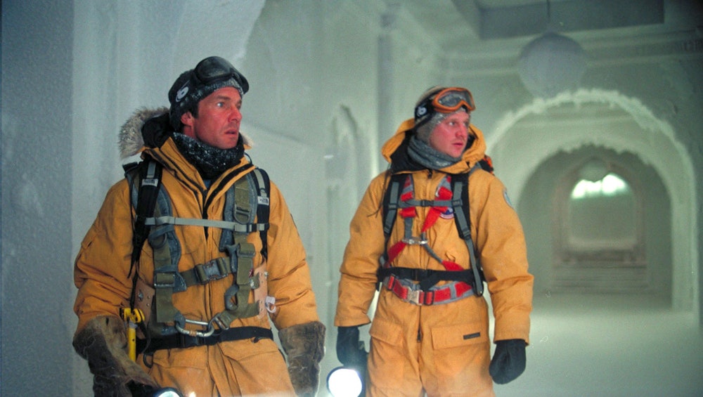Dennis Quaid (left) in The Day After Tomorrow.