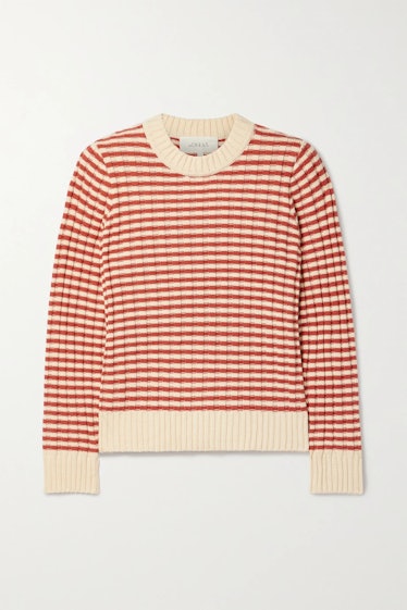 The Great THE MINI STRIPED SHRUNKEN PULLOVER.