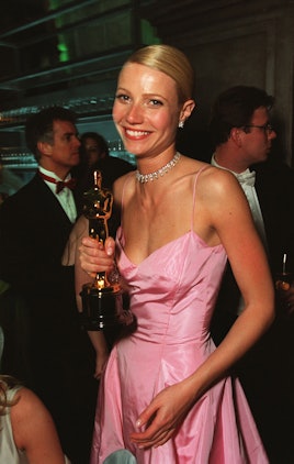 Gwyneth Paltrow with her Best Actress Oscar.