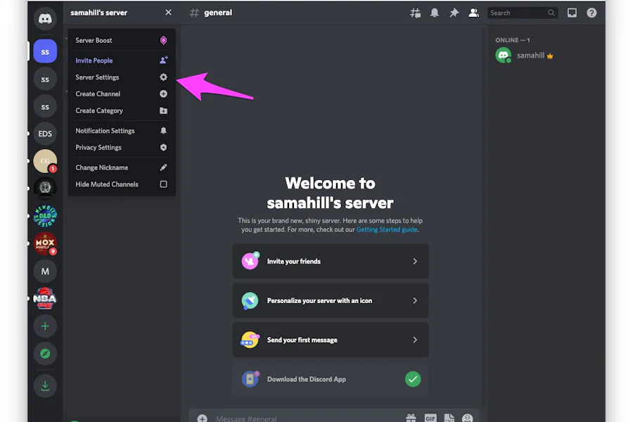 How to start a Discord server