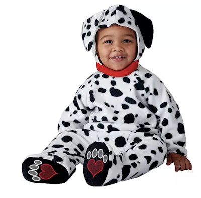 Baby dressed as a dalmatian