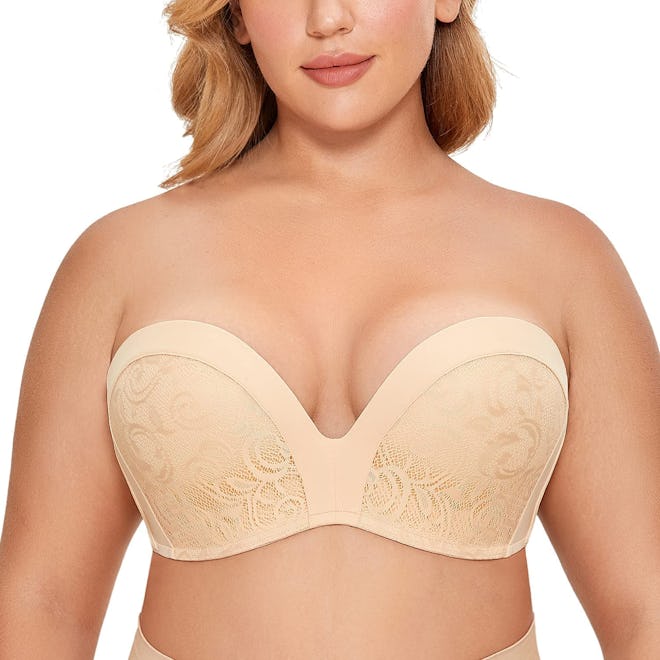 DELIMIRA Great Support Lace Strapless Bra