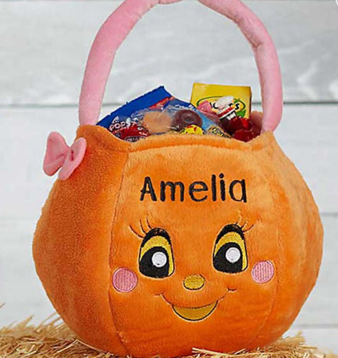 Girl Pumpkin Plush Trick or Treat Bag