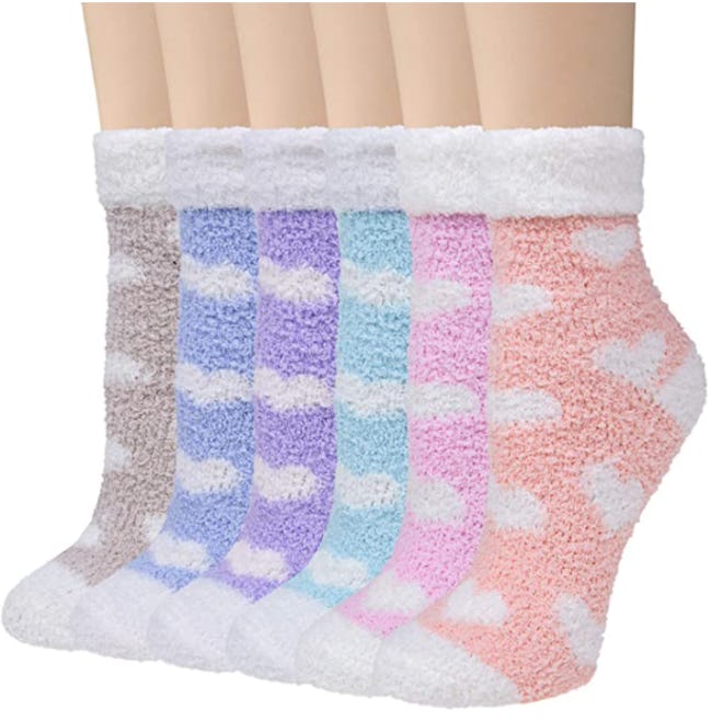 YSense Plush Slipper Socks (6-Pack)