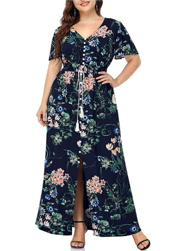 Pinup Split Maxi Dress