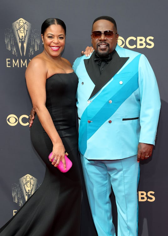 Lorna Wells and Cedric the Entertainer attend the 73rd Primetime Emmy Awards