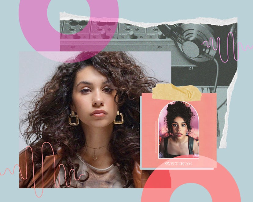A collage with the Canadian singer-songwriter Alessia Cara 