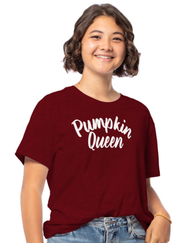 This juniors 'pumpkin queen' graphic tee is available at Five Below this Halloween season.