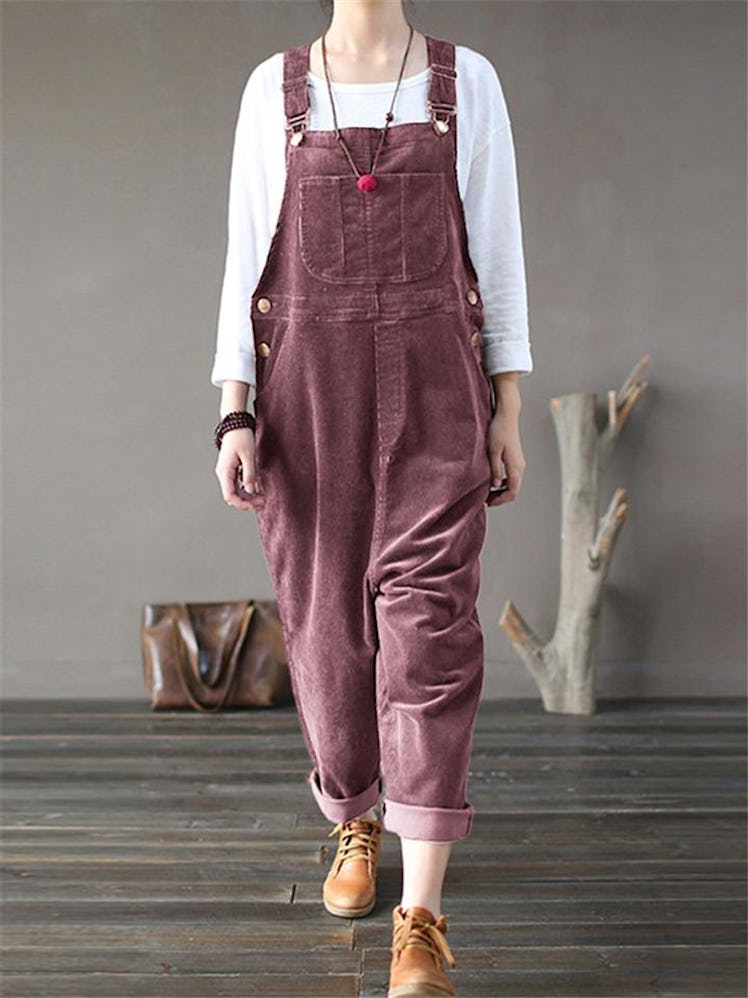 Casual Multi-Pocket Corduroy Overall