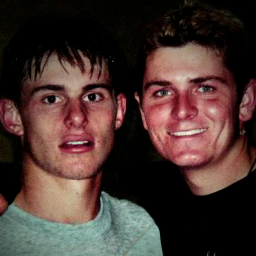 A young Andy Roddick alongside former tennis player Mardy Fish, subject of 'Untold: Breaking Point.'