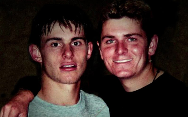 A young Andy Roddick alongside former tennis player Mardy Fish, subject of 'Untold: Breaking Point.'