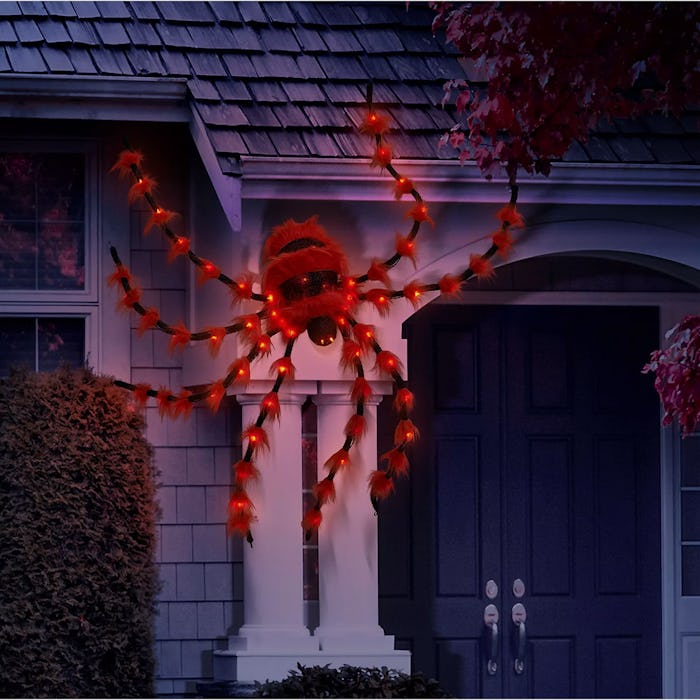 Members Mark pre-lit 6-foot furry spider outdoor Halloween decoration 