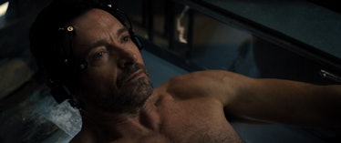 Hugh Jackman is submerged in a sensory deprivation tank in Reminiscence.