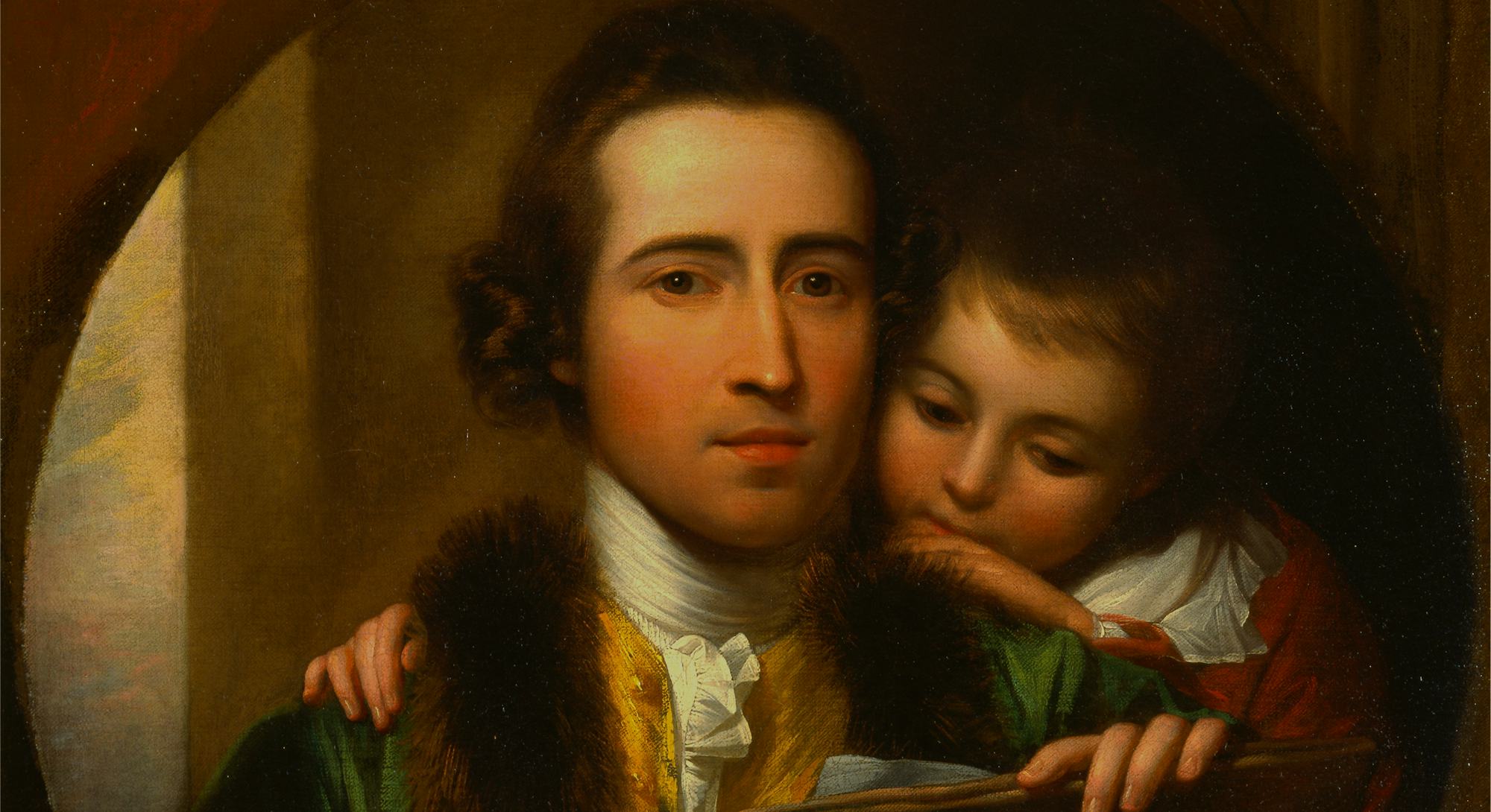 The Artist and His Son Raphael Self-Portrait with Raphael West, Benjamin West, 1738-1820