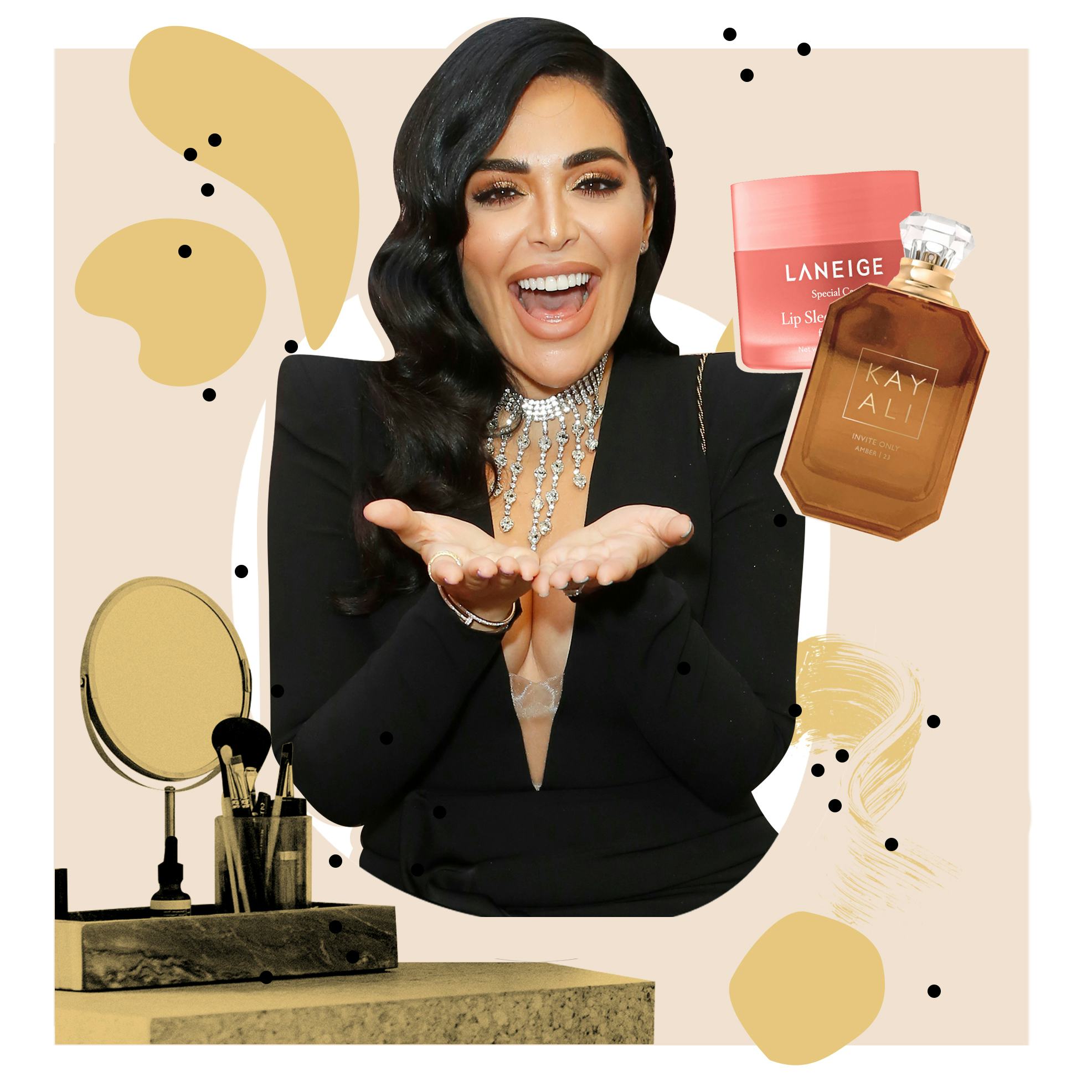 Mona Kattan&rsquo;s beauty routine and skin care essentials.