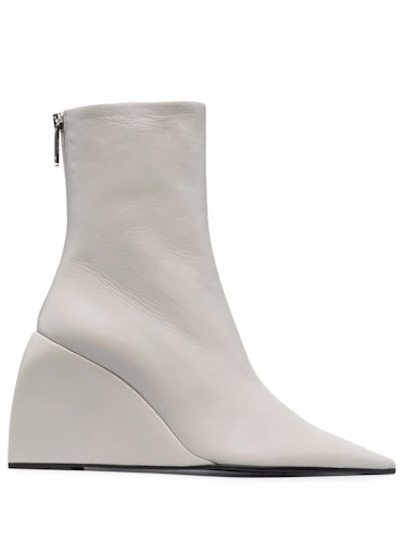 White Dolls wedge boot from Off-White, available to shop via Farfetch.
