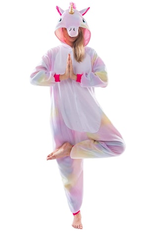 Adult Pajama Plush Onesie Unicorn Costume