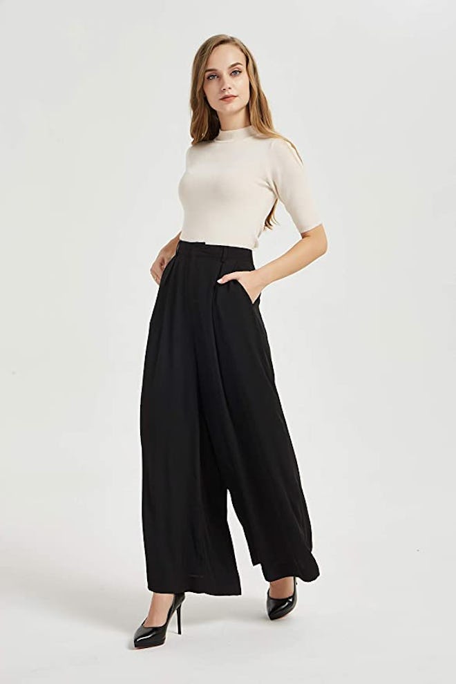 Tronjori High-Waisted Wide Leg Trousers