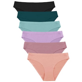 FINETOO Seamless Hipster Underwear (6-Pack)