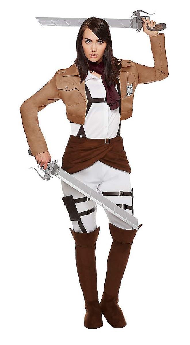 Adult woman posing in Mikasa Ackerman costume