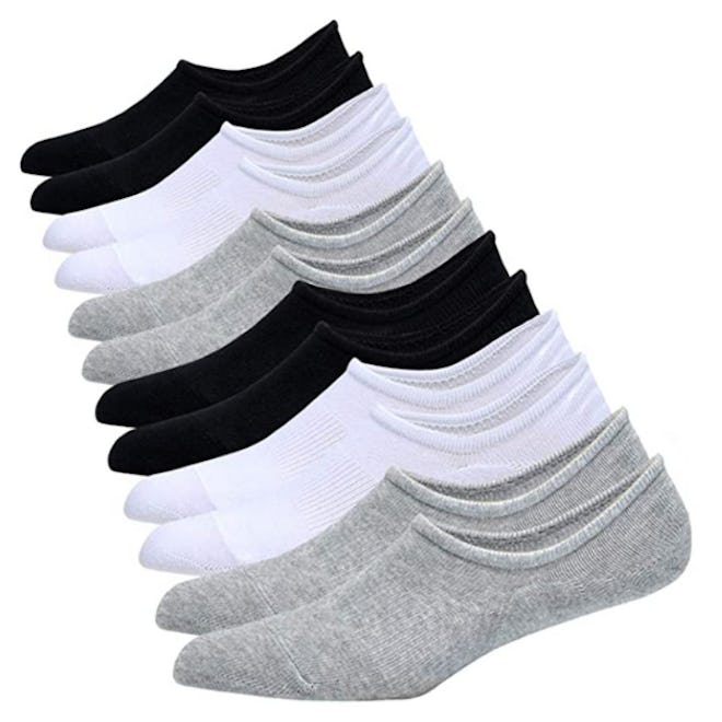 Jormatt No Show Socks With Non-Slip Grips (6 Pairs)