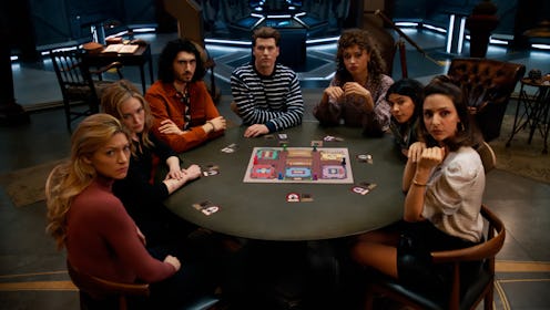 Jes Macallan as Ava, Caity Lotz as Sara Lance, and the 'Legends of Tomorrow' team.