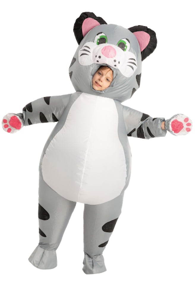 Child dressed as an inflated cat