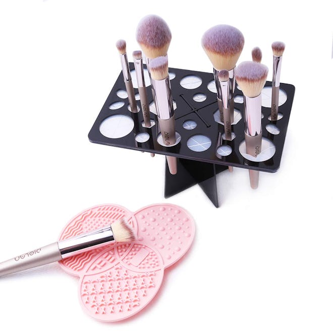 Diolan Makeup Brush Cleaning Mat & Drying Rack