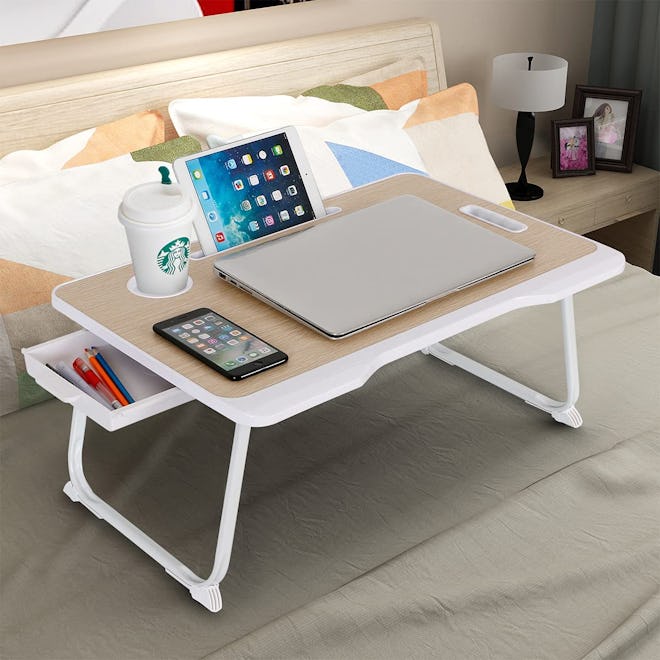 Baodan Laptop Bed Table with Storage