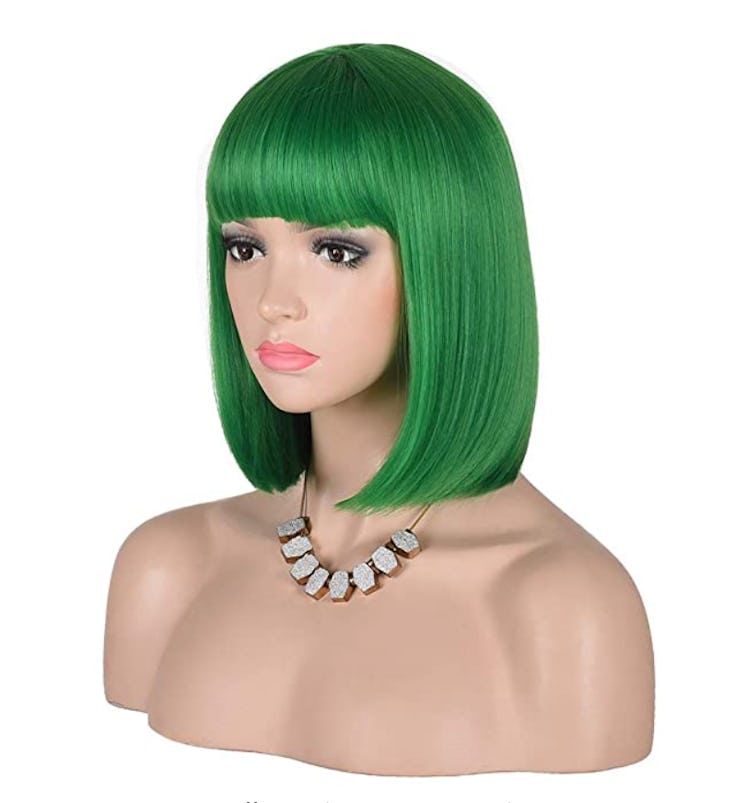 Green bob wig for "Ice Cream" video Halloween costume