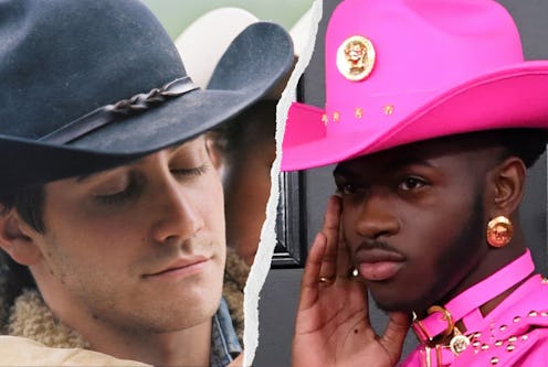 Jake Gyllenhaal in 'Brokeback Mountain' and Lil Nas X at the Grammys.