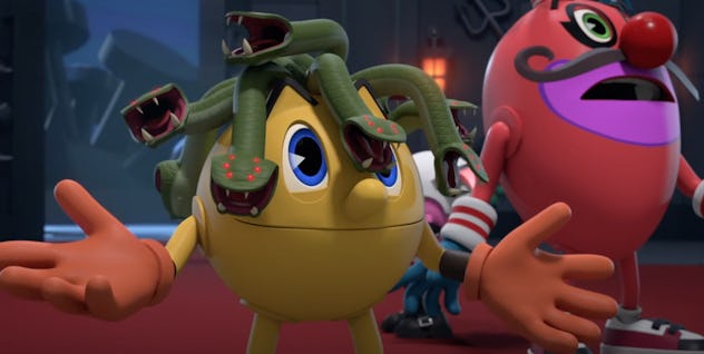 'Pac's Scary Halloween' is based on the Pacman game.