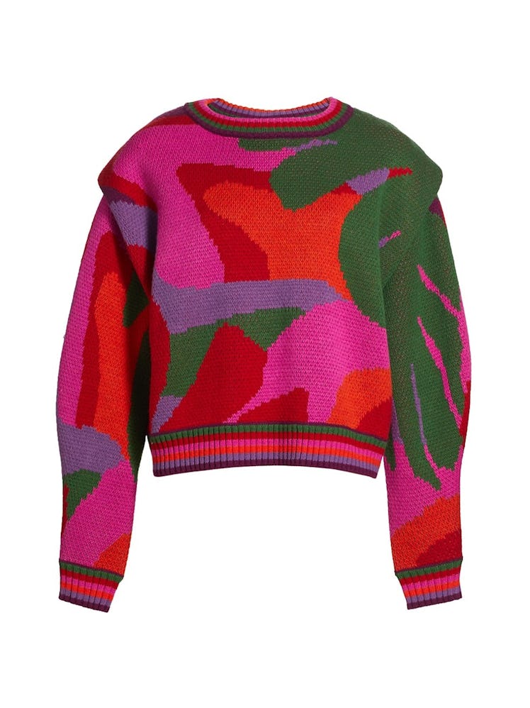 Abstract Colorblock Sweater