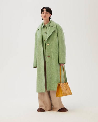 Agnes Coat Virgin Wool Felt Green