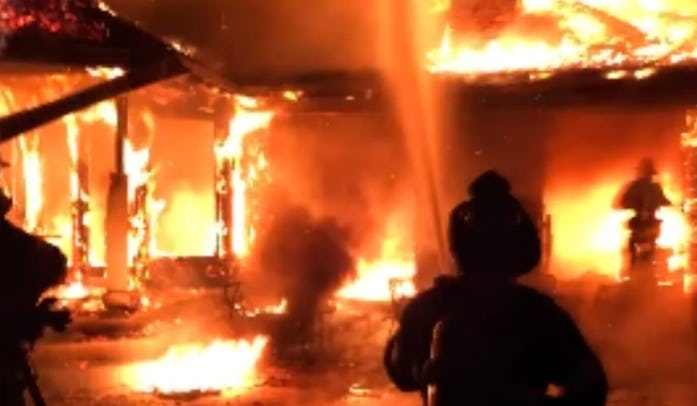 Larry Page mansion fire video screenshot